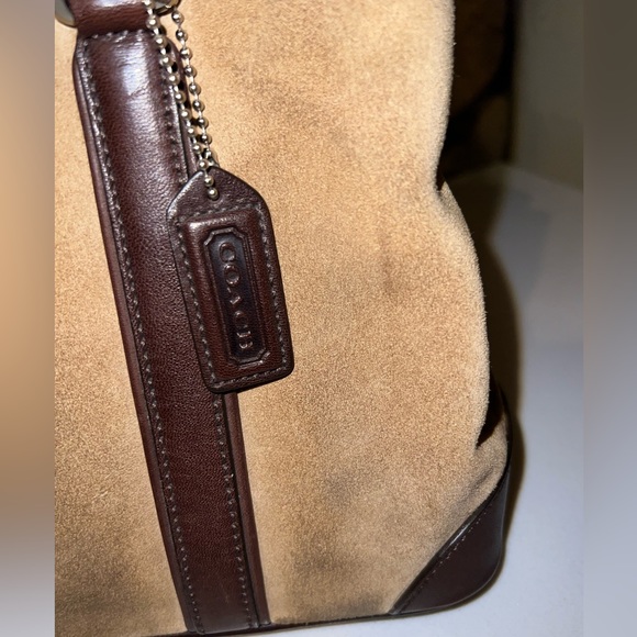 Vintage Y2K Coach Hampton Suede Satchel Bag - Picture 3 of 12